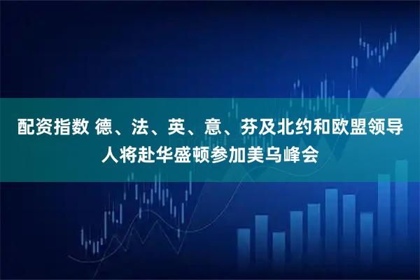 配资指数 德、法、英、意、芬及北约和欧盟领导人将赴华盛顿参加美乌峰会